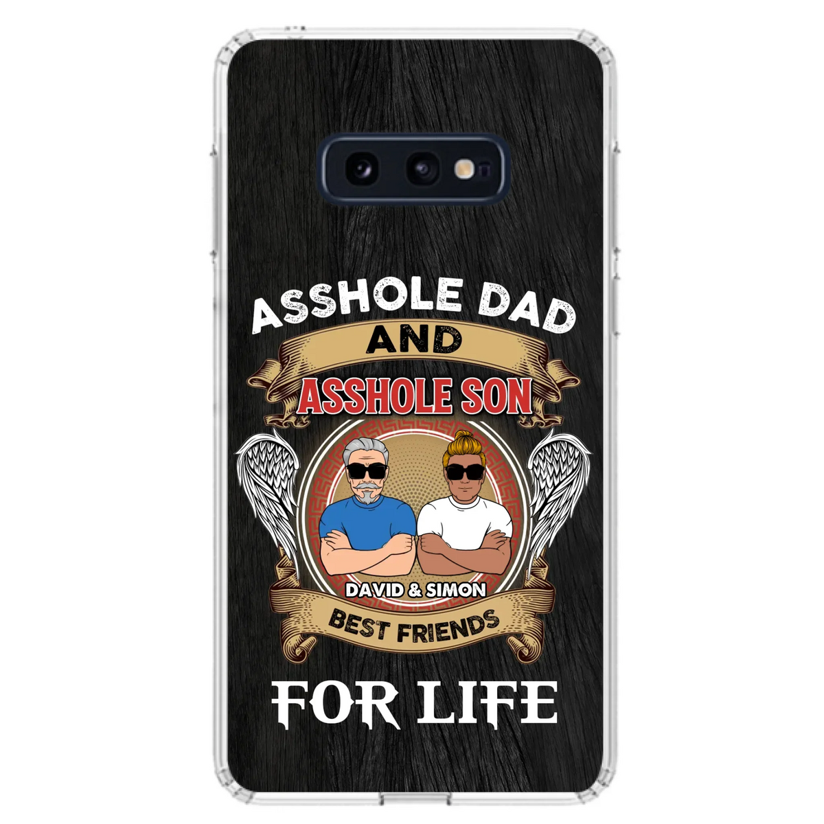 Custom Personalized Dad And Son Phone Case - Funny Gift Idea for Dad from Son - Asshole Dad And Asshole Son Best Friends For Life - Case for iPhone/Samsung
