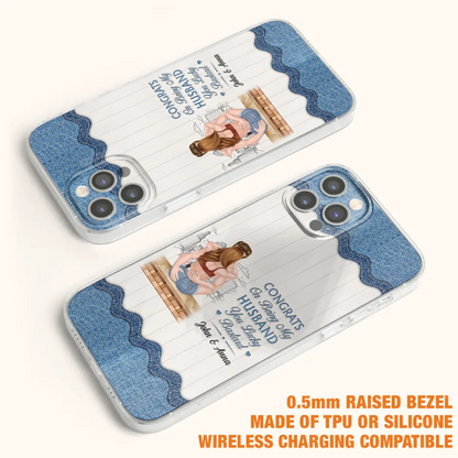 Custom Personalized Couple Phone Case - Gift Idea For Couple/Valentines Day - Congrats On Being My Husband You Lucky Bastard - Case For iPhone/Samsung