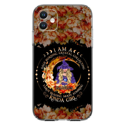 Personalized Witch Phone Case - Gift Idea For Halloween - I Am A Sage Burning, Crystal Collecting, Tarot Reading, Moon Admiring Kinda Girl - Cases For iPhone/Samsung