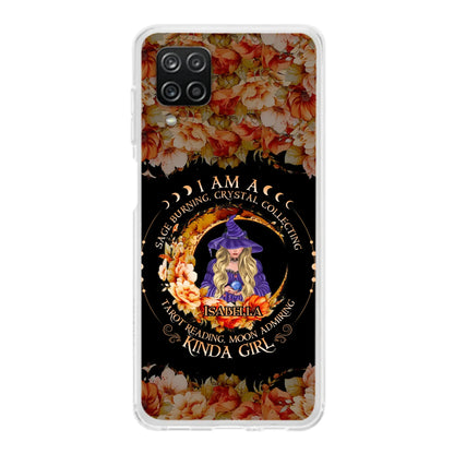 Personalized Witch Phone Case - Gift Idea For Halloween - I Am A Sage Burning, Crystal Collecting, Tarot Reading, Moon Admiring Kinda Girl - Cases For iPhone/Samsung