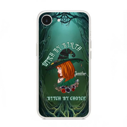 Custom Personalized Witch Phone Case - Gift Idea For Halloween - Witch By Birth Bitch By Choice - Case For iPhone/Samsung