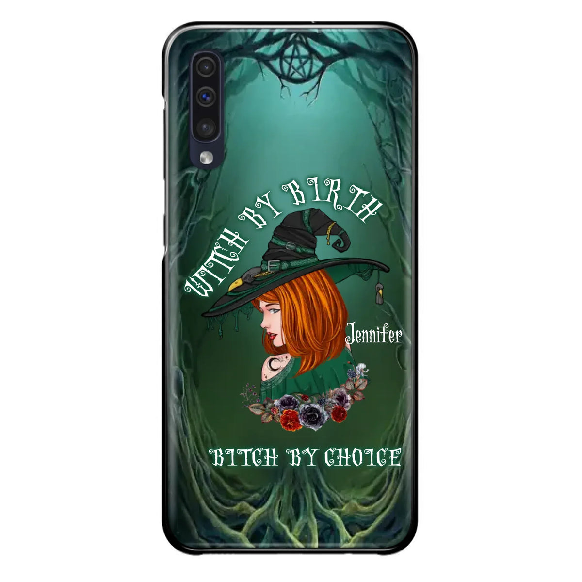 Custom Personalized Witch Phone Case - Gift Idea For Halloween - Witch By Birth Bitch By Choice - Case For iPhone/Samsung