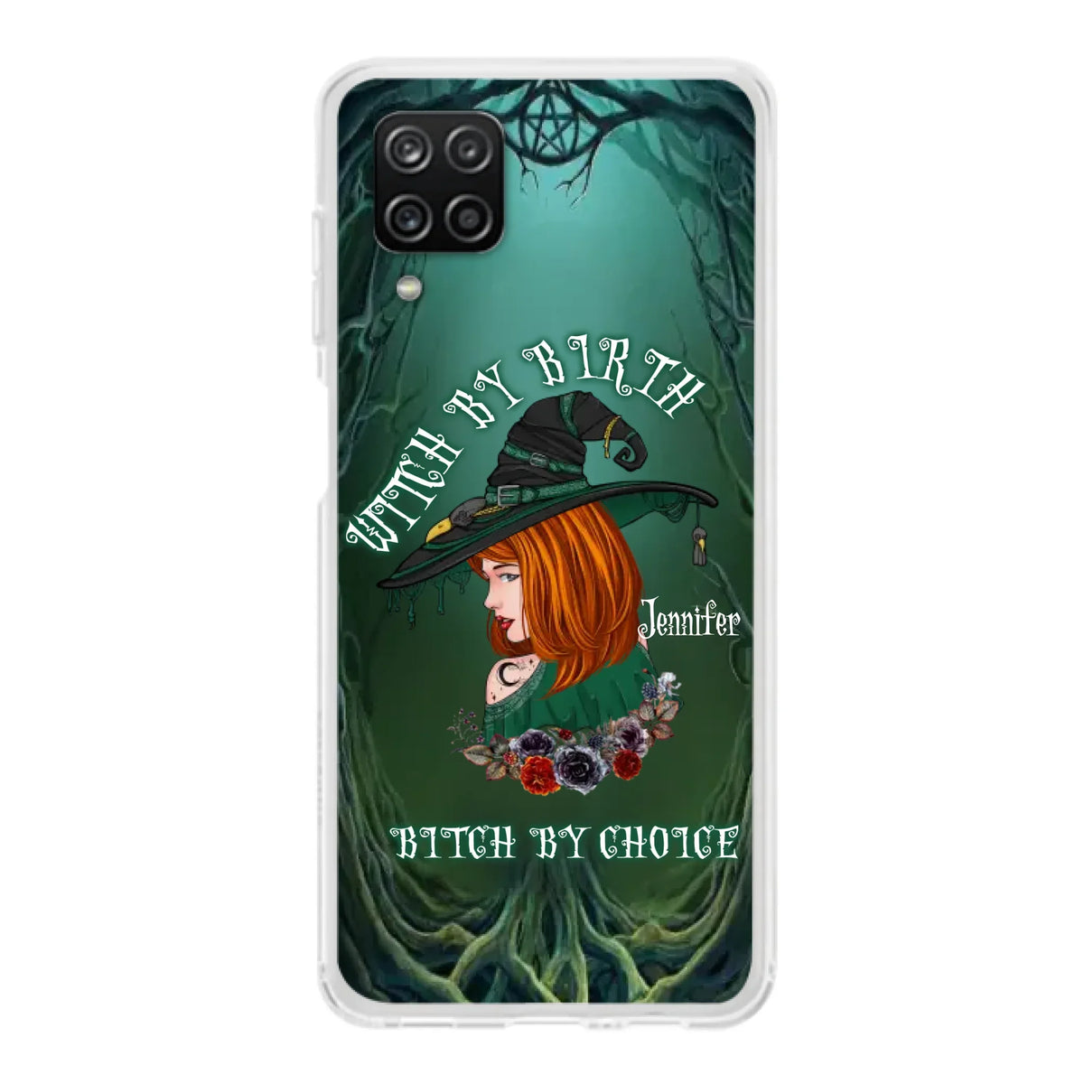 Custom Personalized Witch Phone Case - Gift Idea For Halloween - Witch By Birth Bitch By Choice - Case For iPhone/Samsung