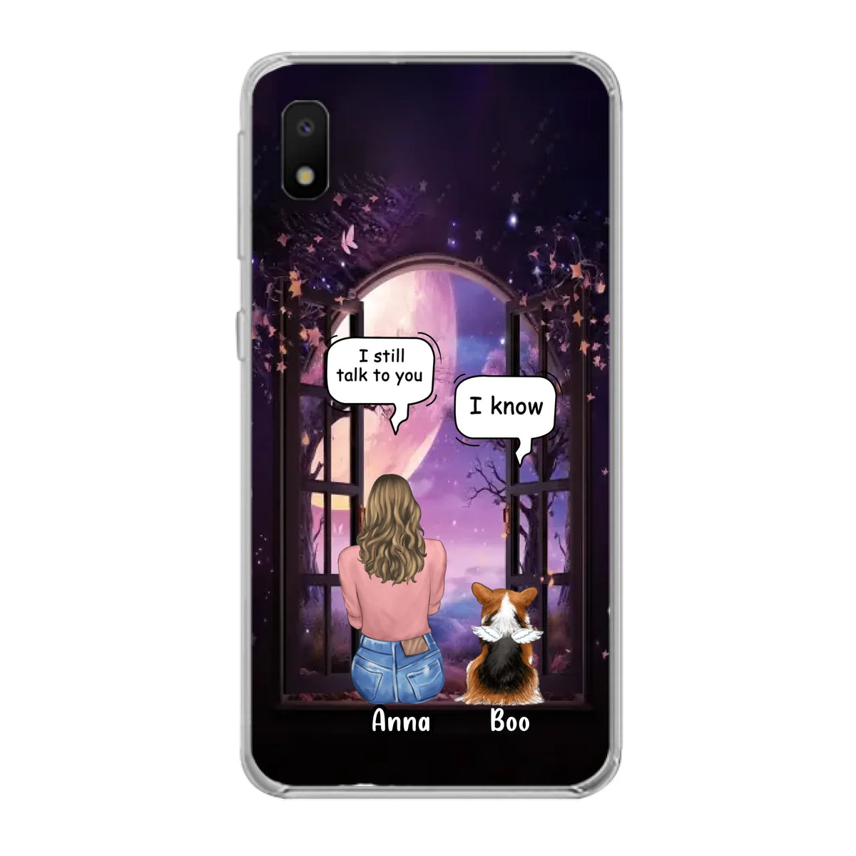 Custom Personalized Memorial Pet Phone Case - Upto 4 Dogs/Cats/Rabbits - Memorial Gift Idea for Dog/Cat/Rabbit Owners - Case For iPhone/Samsung