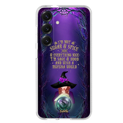 Custom Personalized Witch Phone Case - Gift Idea for Witch Lovers - I'm Not Sugar & Spice & Everything Nice - Case for iPhone/Samsung