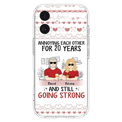 Custom Personalized Couple Phone Case - Best Gift Idea For Couple/Husband/Father's Day - Annoying Each Other For 20 Years And Still Going Strong - Case For iPhone/Samsung