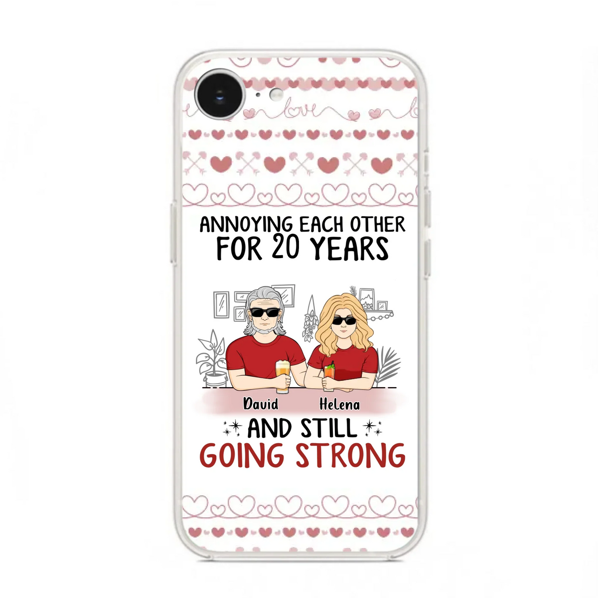 Custom Personalized Couple Phone Case - Best Gift Idea For Couple/Husband/Father's Day - Annoying Each Other For 20 Years And Still Going Strong - Case For iPhone/Samsung