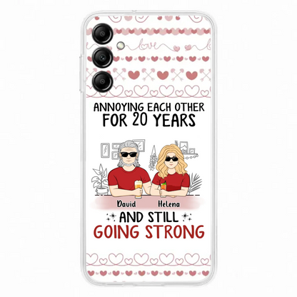 Custom Personalized Couple Phone Case - Best Gift Idea For Couple/Husband/Father's Day - Annoying Each Other For 20 Years And Still Going Strong - Case For iPhone/Samsung
