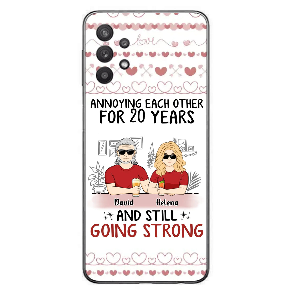 Custom Personalized Couple Phone Case - Best Gift Idea For Couple/Husband/Father's Day - Annoying Each Other For 20 Years And Still Going Strong - Case For iPhone/Samsung