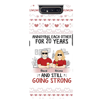 Custom Personalized Couple Phone Case - Best Gift Idea For Couple/Husband/Father's Day - Annoying Each Other For 20 Years And Still Going Strong - Case For iPhone/Samsung