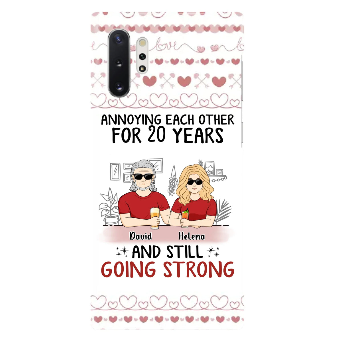 Custom Personalized Couple Phone Case - Best Gift Idea For Couple/Husband/Father's Day - Annoying Each Other For 20 Years And Still Going Strong - Case For iPhone/Samsung