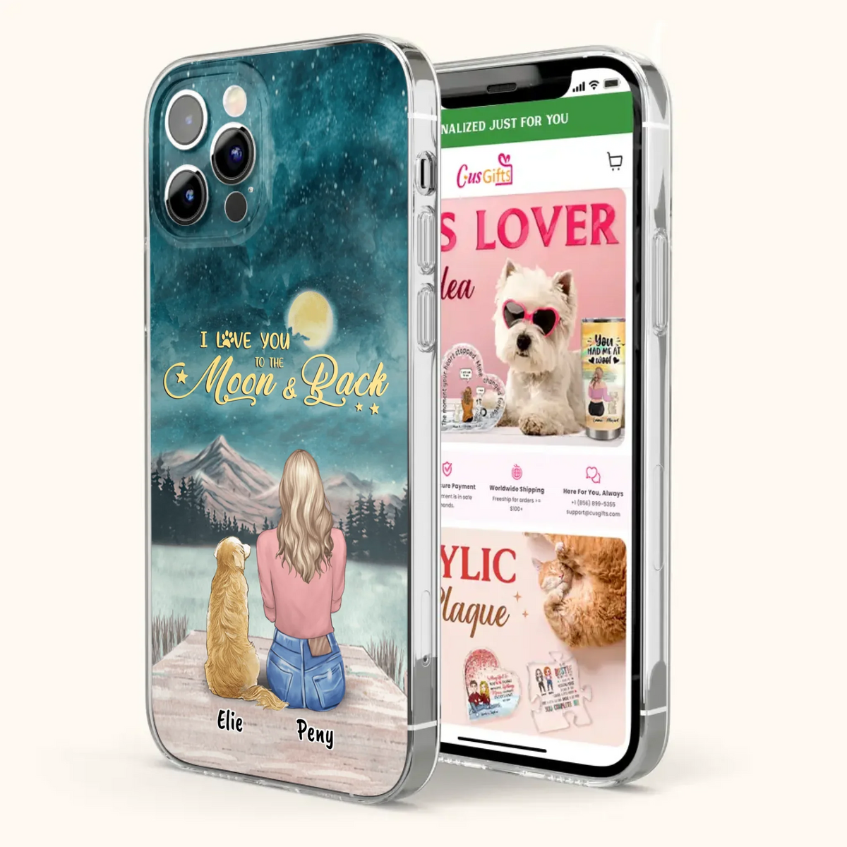 Personalized Pet Mom Phone Case - up to 4 Pets - FD19NO