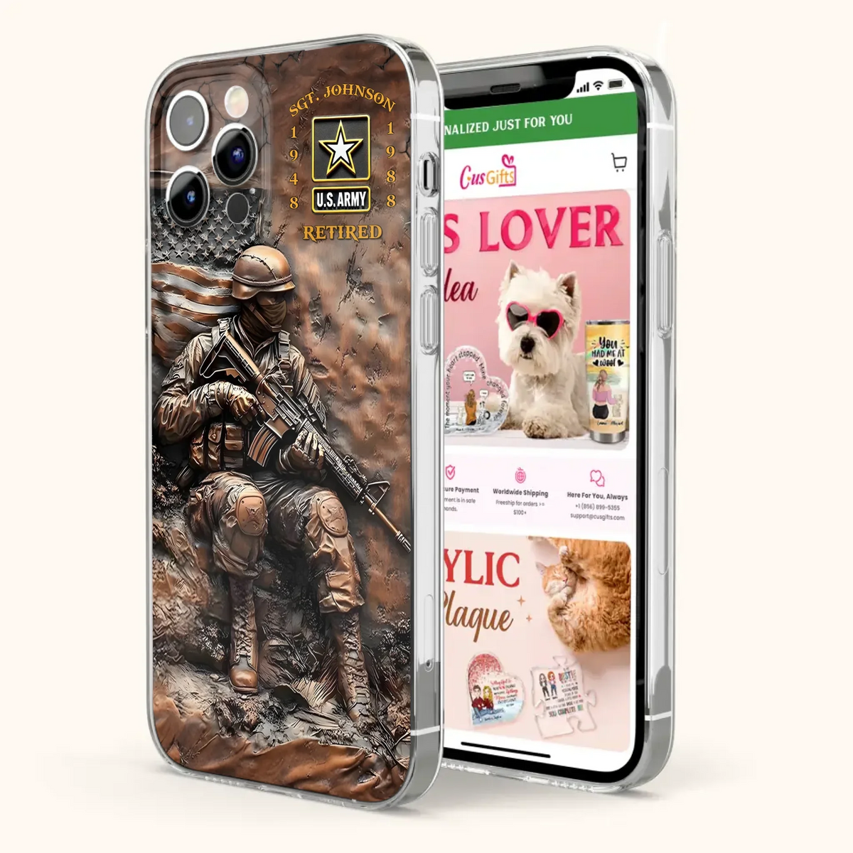Custom Personalized Veteran Phone Case - Retired Gift Idea For Veteran - Case For iPhone/ Samsung