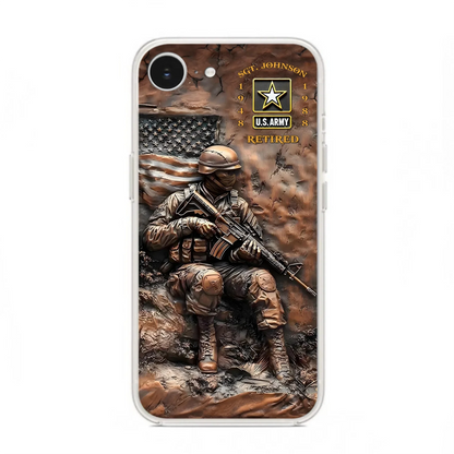 Custom Personalized Veteran Phone Case - Retired Gift Idea For Veteran - Case For iPhone/ Samsung