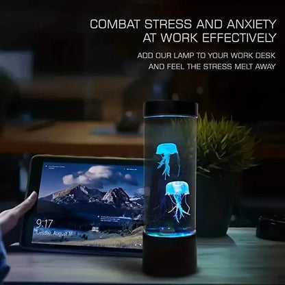 7" Jellyfish Lava Lamp Aquarium - Vibrant LED Lighting with 7 Dynamic Color Changing Settings