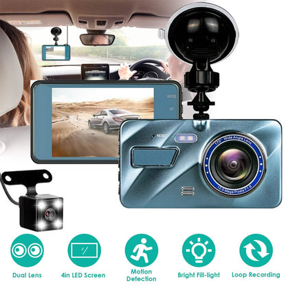 720P Dual Dash Car Camera Recorder with Motion Detection Light