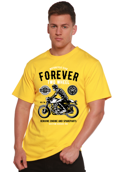 Forever Two Wheel Men's Bamboo Viscose/Organic Cotton Short Sleeve Graphic T-Shirt