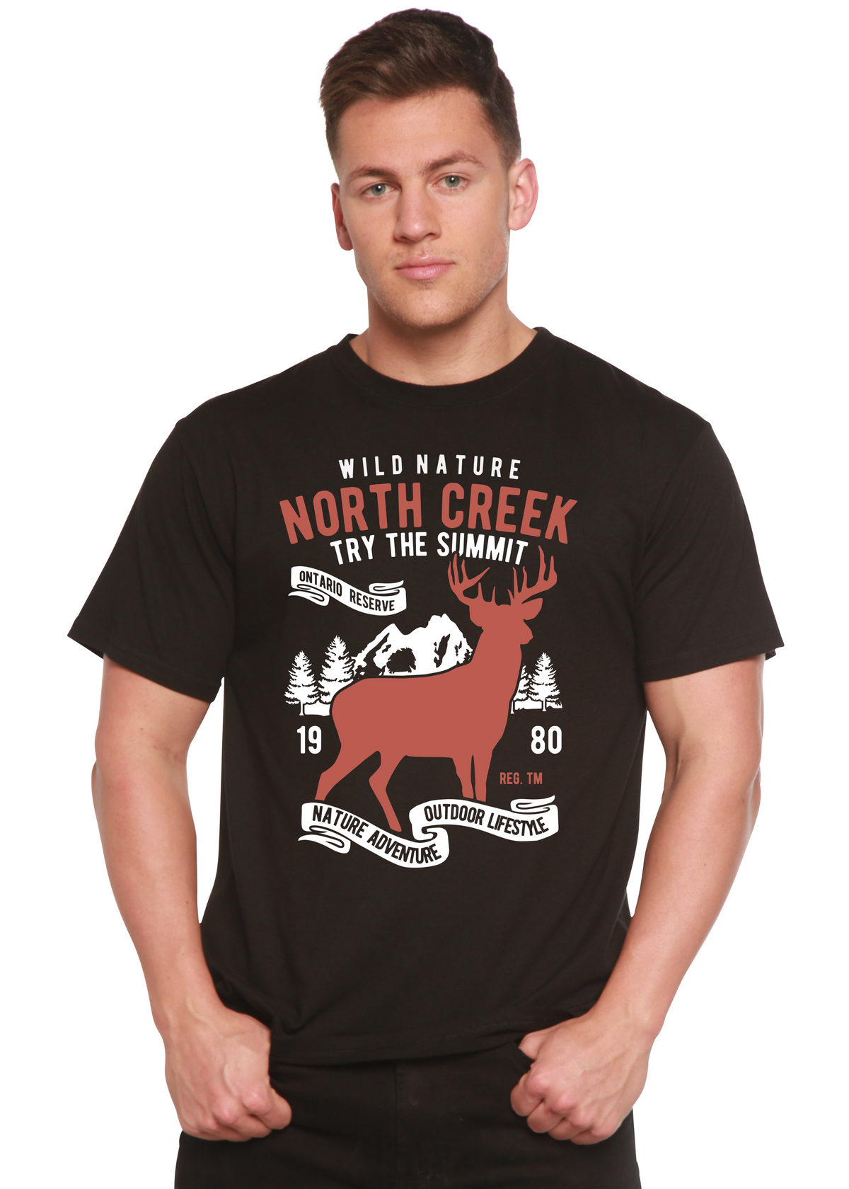 North Creek Spun Bamboo® Men's Bamboo Viscose/Organic Cotton Short Sleeve Graphic T-Shirt