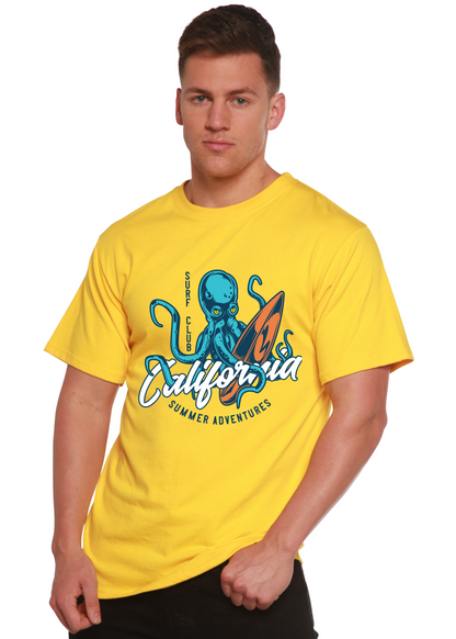 California Summer Adventures Men's Bamboo Viscose/Organic Cotton Short Sleeve Graphic T-Shirt