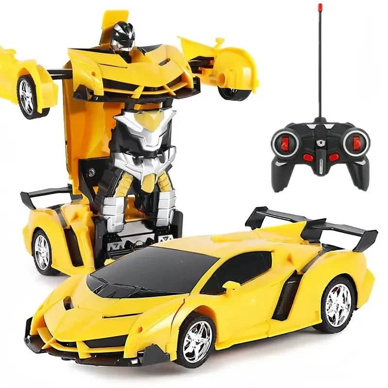 1:18 Remote Control Deformation Robot Car with LED Lights – 360° Drift, USB Rechargeable