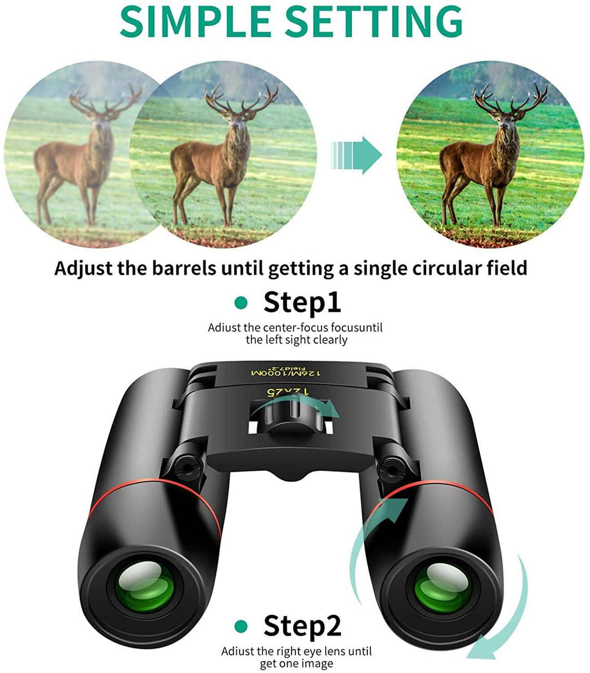 8 x 21 Small Pocket Binoculars Compact