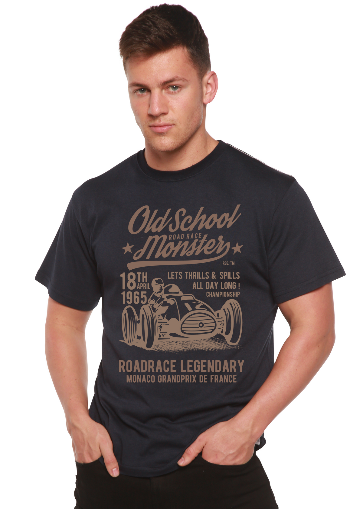 Old School Road Spun Bamboo® Men's Bamboo Viscose/Organic Cotton Short Sleeve Graphic T-Shirt