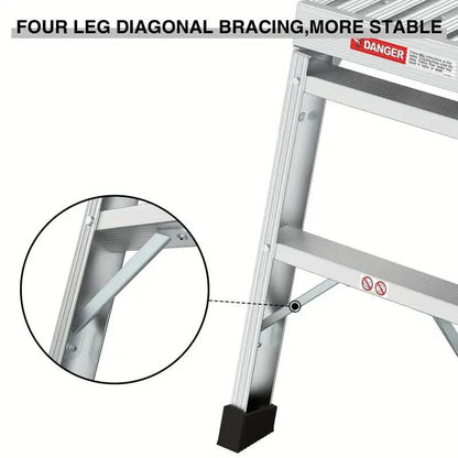 Portable Bench Folding Ladder Stool with Non-Slip Design