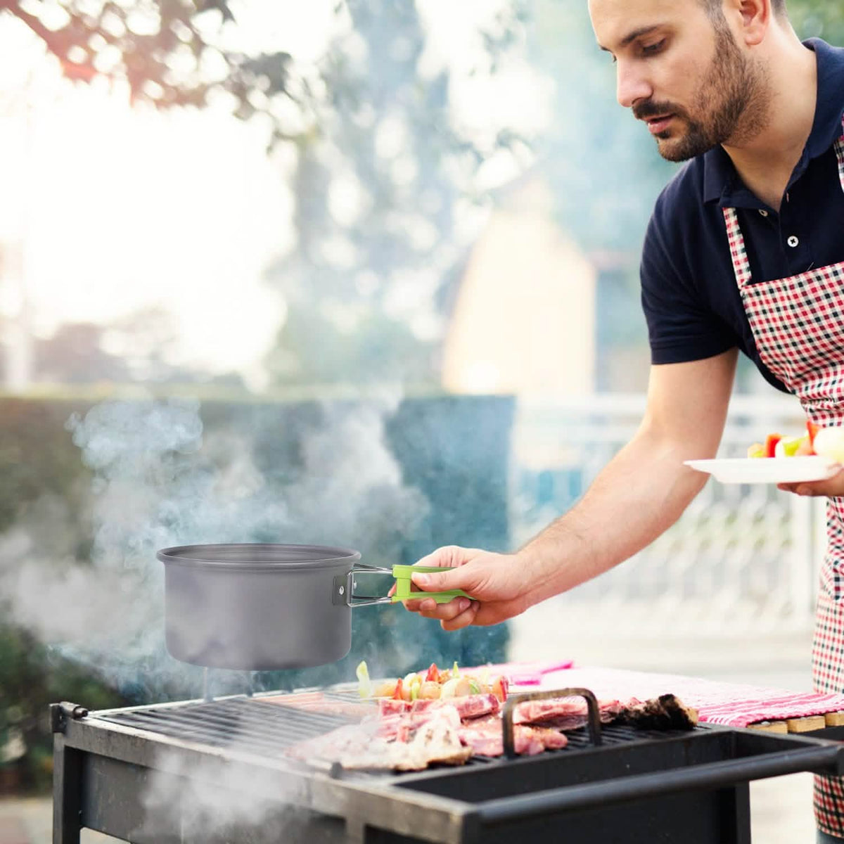 9-Piece: Camping Cookware Set