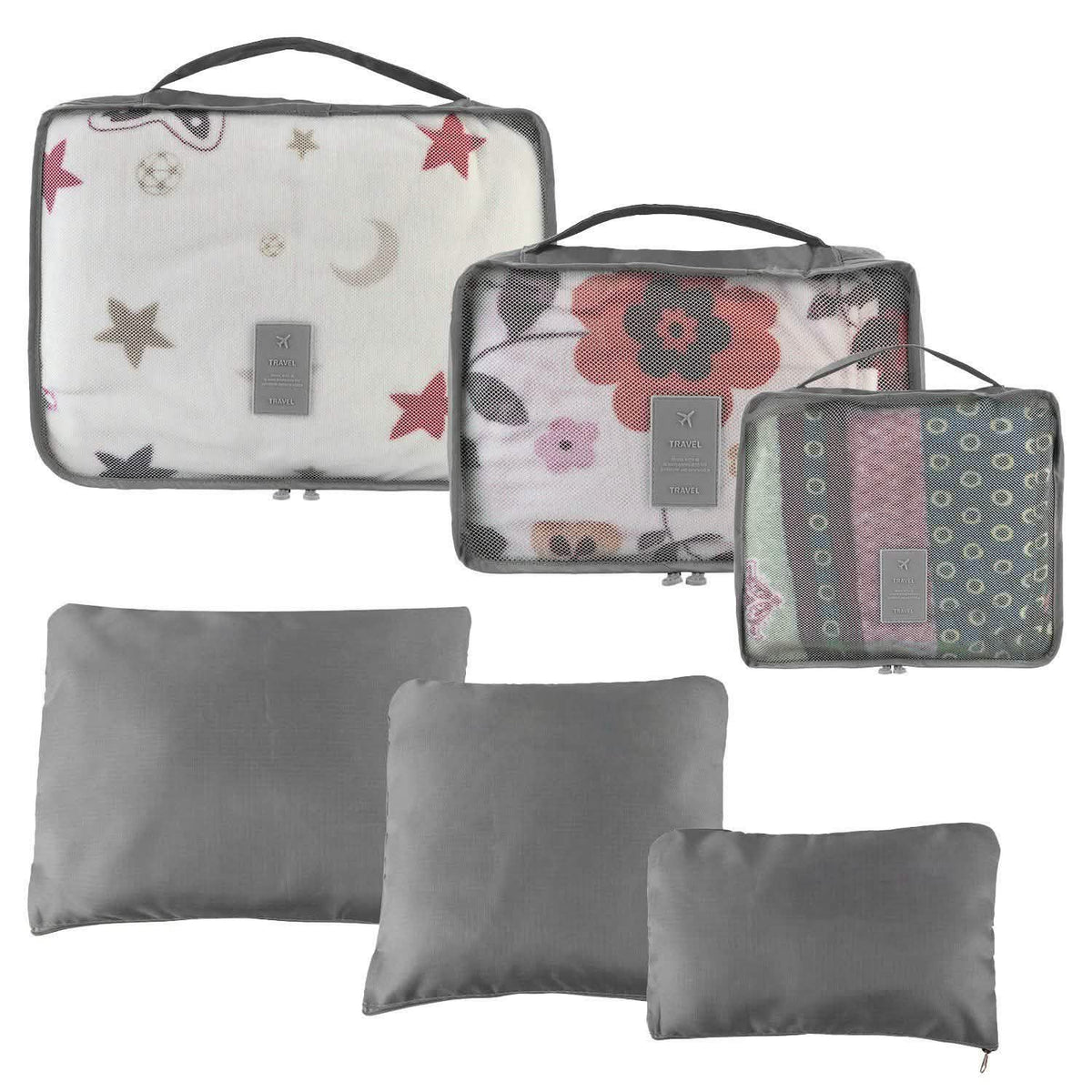 9-Piece: Clothes Storage Bags Water-Resistant Travel Luggage Organizer