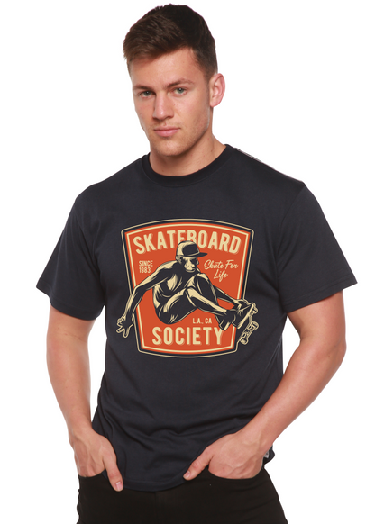 Skateboard Society Men's Bamboo Viscose/Organic Cotton Short Sleeve Graphic T-Shirt