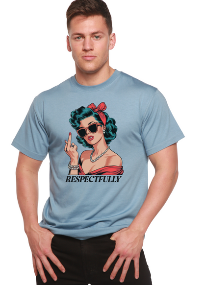 Respectfully Middle Finger Unisex Bamboo/Cotton Graphic T-Shirt