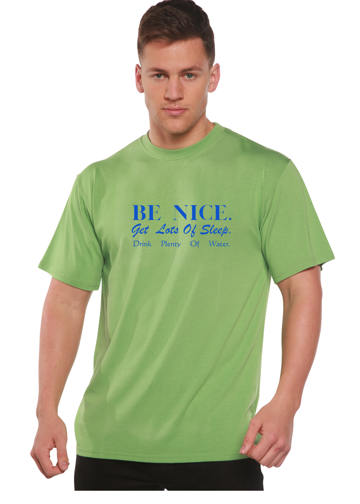 Be Nice Men's Bamboo Viscose/Organic Cotton Short Sleeve Graphic T-Shirt