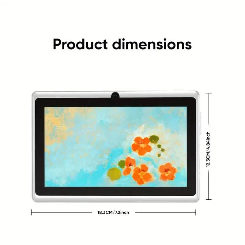 Android Tablet – 7" LCD, 2GB RAM + 4GB Extension, 32GB Storage, Dual Cameras, Wi-Fi, GPS, USB Charging
