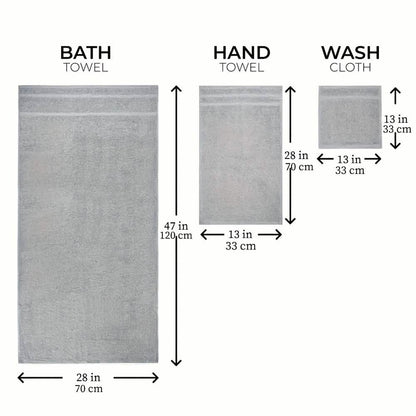 Gray Cotton Bath Towel Set (10–32 pcs)