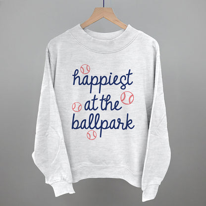 Happiest At The Ballpark Navy Script
