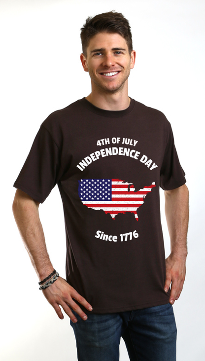 4th of July Men's Bamboo Viscose/Organic Cotton Short Sleeve Graphic T-Shirt