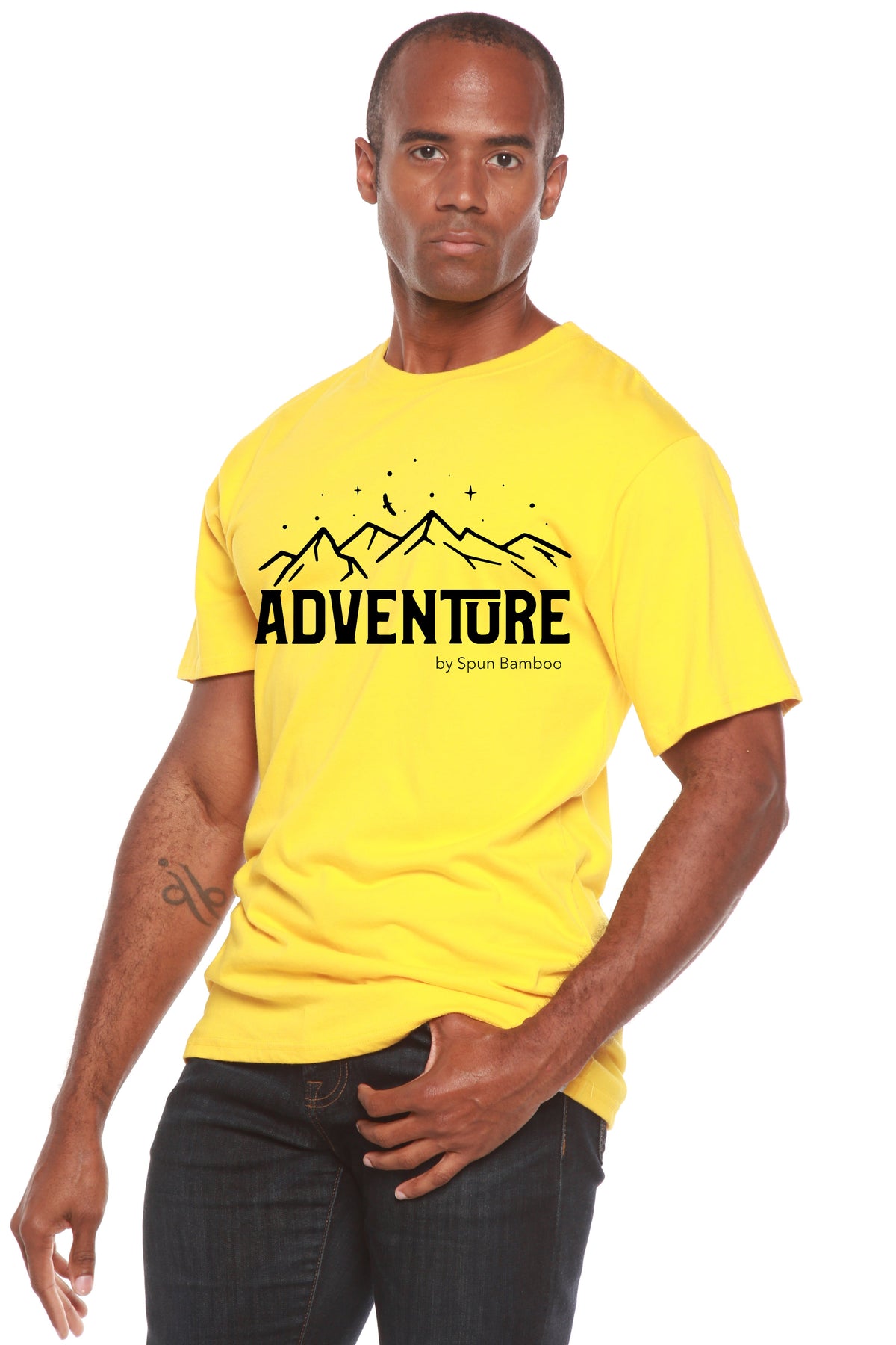 Adventure Printed Men's Bamboo Viscose/Organic Cotton Short Sleeve T-Shirt
