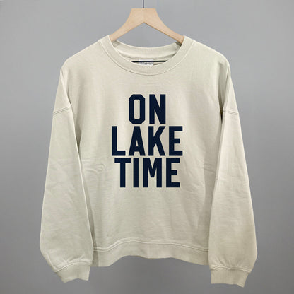 On Lake Time Block Letters