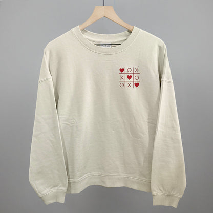 Tic Tac Toe Red Hearts (Left Chest)