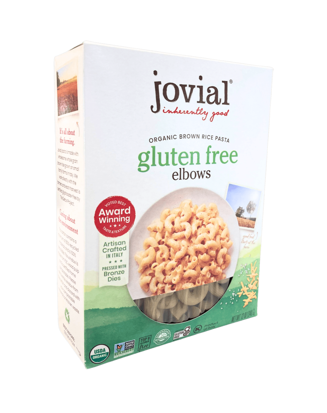 Elbows, Brown Rice, Organic, Jovial, Gluten-Free