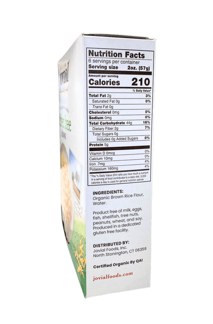 Elbows, Brown Rice, Organic, Jovial, Gluten-Free