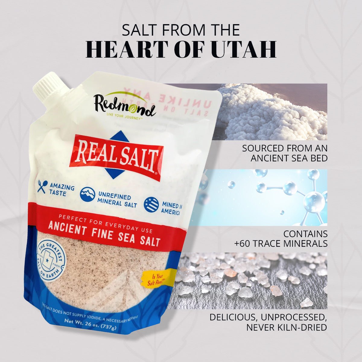 Salt, Redmond Real Salt, Fine Ground