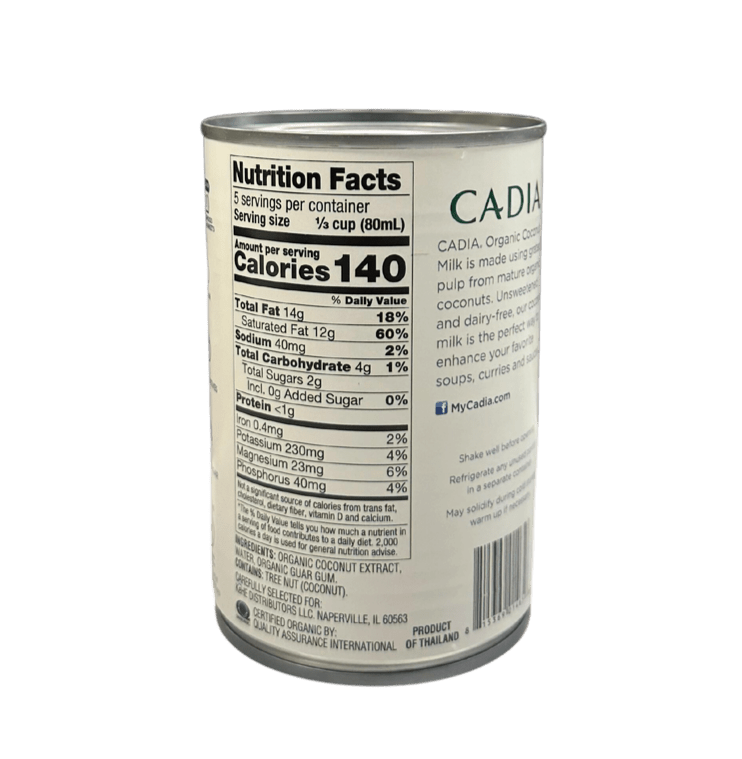Coconut Milk, Organic, Unsweetened