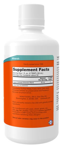 Colloidal Minerals - Essential Trace Minerals, Plant Derived, Unflavored