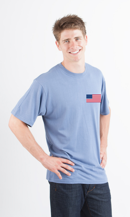 American Flag Men's Bamboo Viscose/Organic Cotton Short Sleeve Graphic T-Shirt