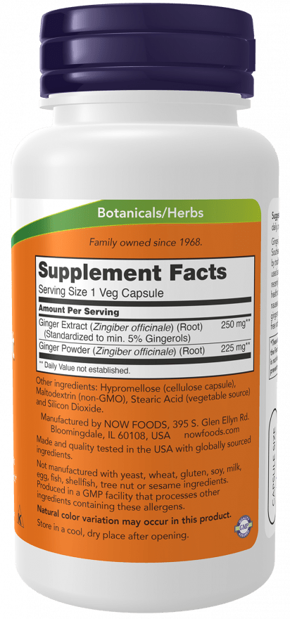 Ginger Root Extract 250mg