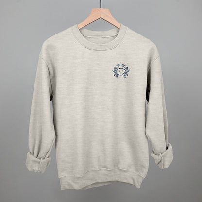 Crab Doodle (Navy Blue) (Left Chest)