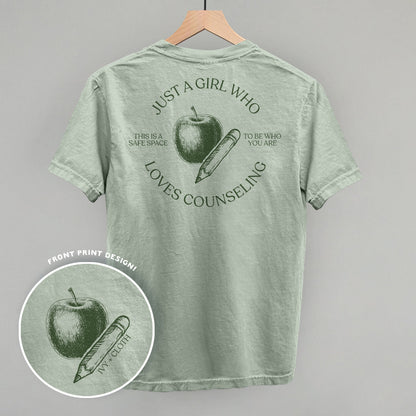 Just A Girl Who Loves Counseling (Back Print)