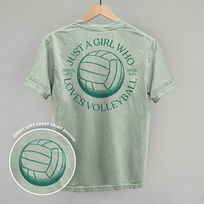 Just A Girl Who Loves Volleyball (Back Print)