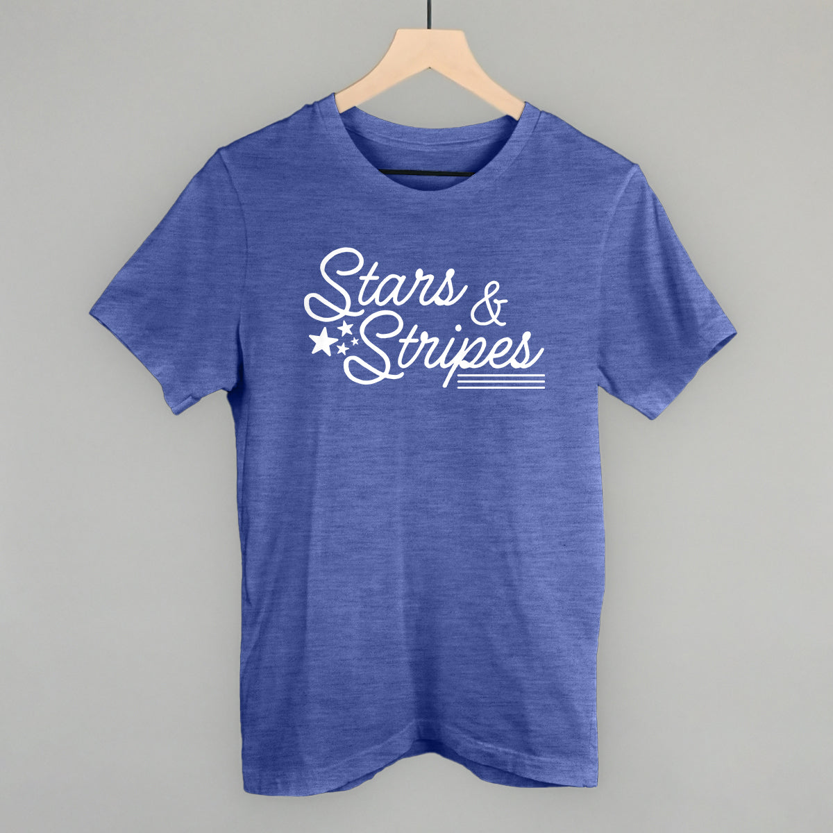 Stars & Stripes White Script